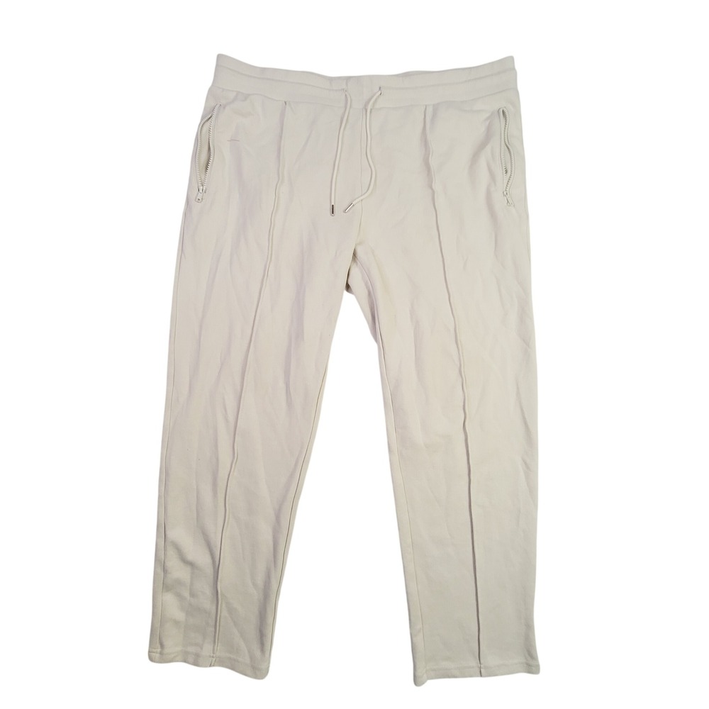 Goodfellow & Co‎ Men's Jogger Sweatpants XL Cream Off-White Zip Pocket Q14